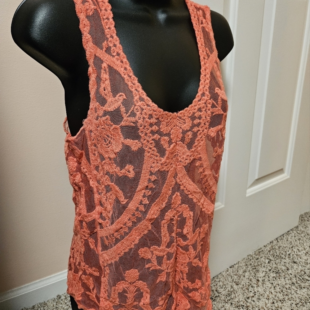 Daytrip Mesh Embroidered Through Tank Top - Picture 5 of 8
